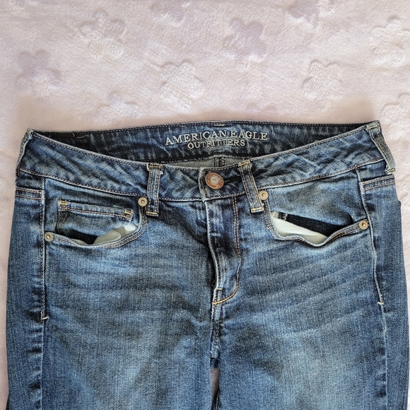 American Eagle Long Mid-Rise Skinny Jeans sz 6 - Picture 7 of 10